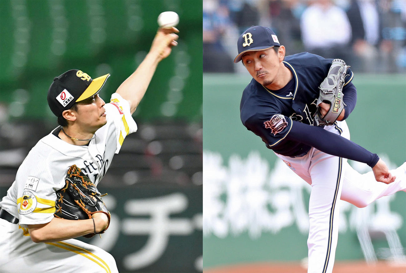 和田毅（左）と増井浩俊