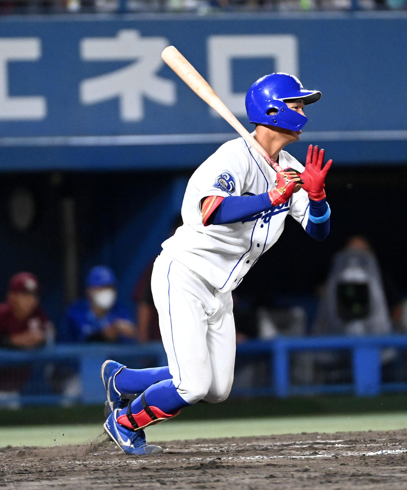 フレッシュオールスターで右前打を放つ土田龍空（2021年7月15日撮影）