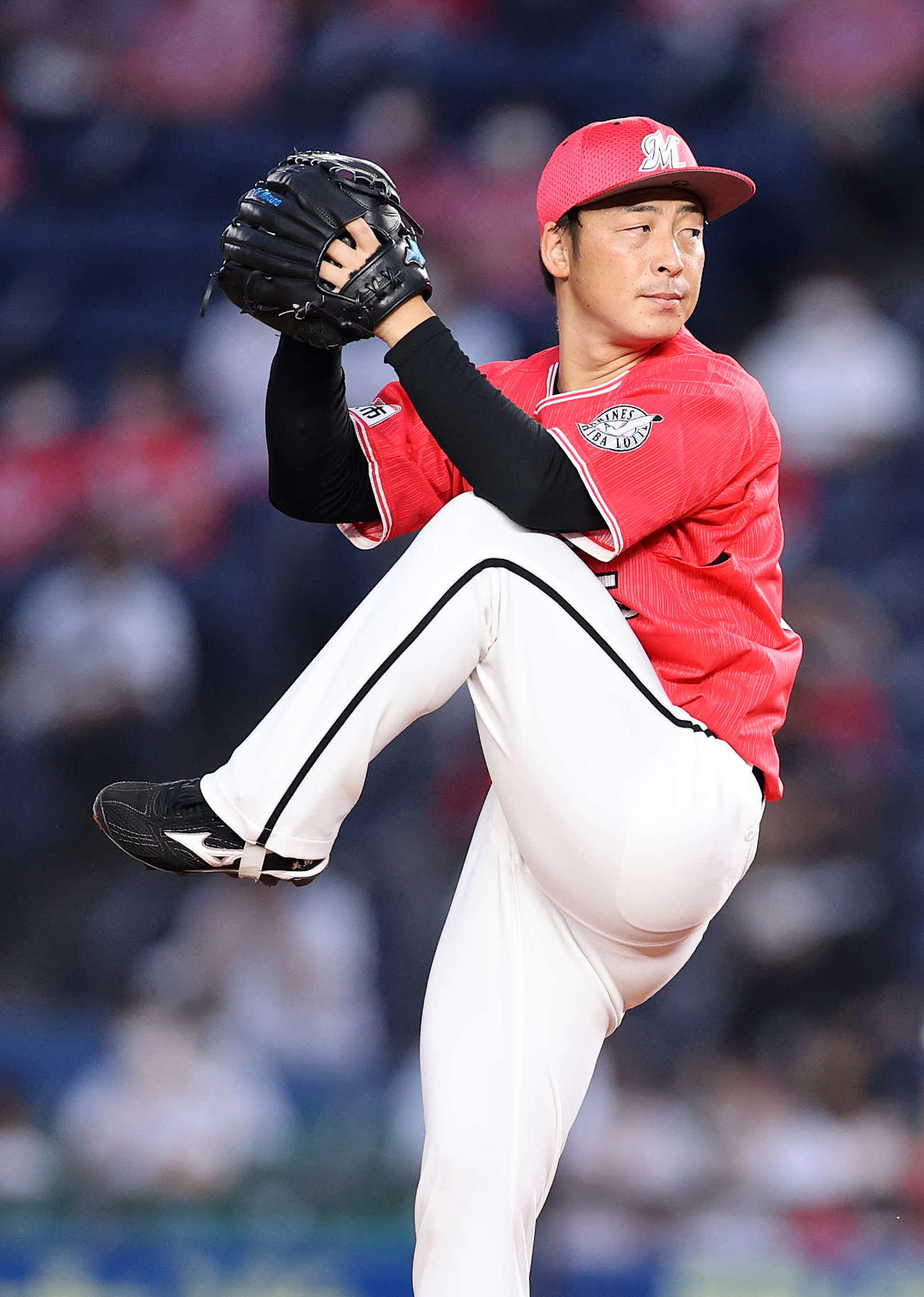 ロッテ美馬（2021年8月31日撮影）