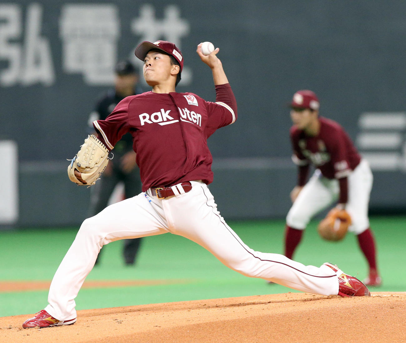 日本ハム対楽天　楽天先発の早川（撮影・佐藤翔太）