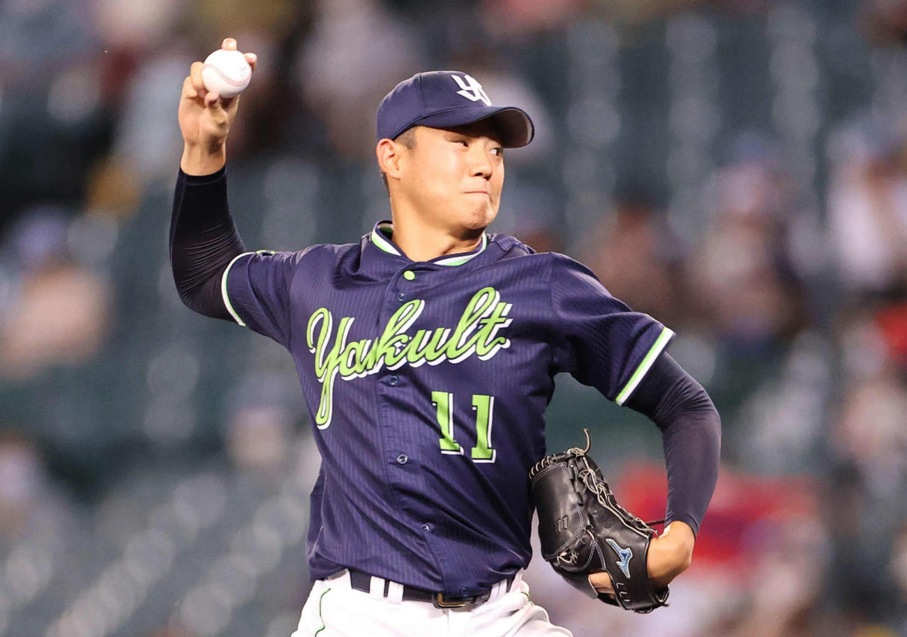 ヤクルト奥川恭伸（2021年9月5日撮影）