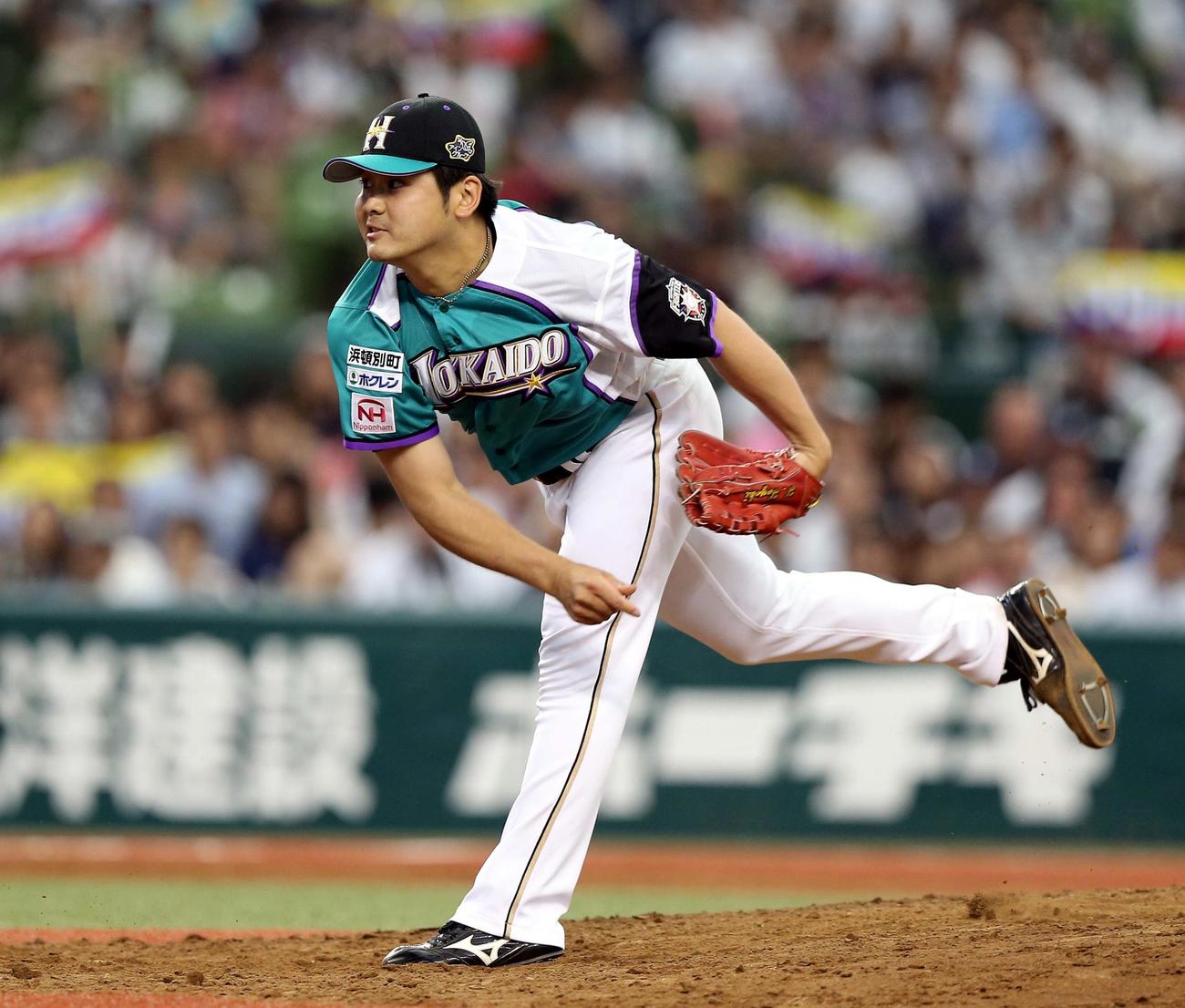 日本ハム16年～19年の「47」日本ハム田中豊樹（16年5月8日撮影）