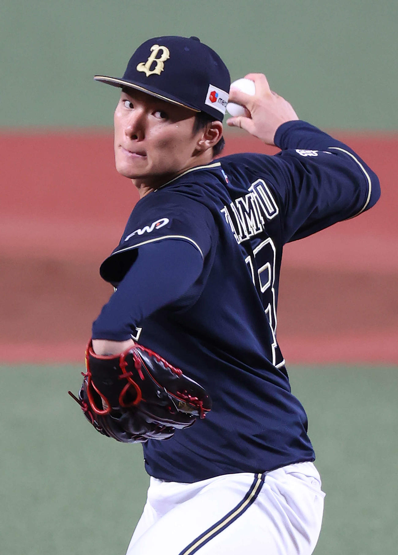 西武対オリックス　力投するオリックス先発の山本（撮影・河野匠）