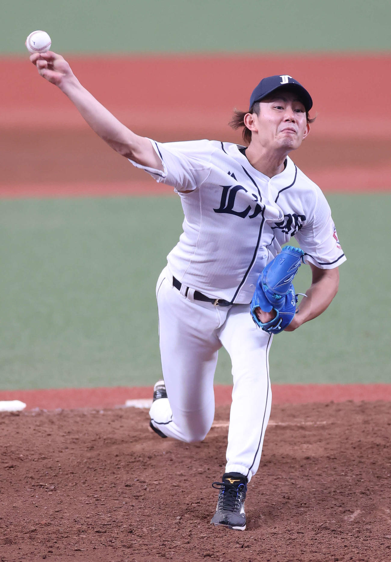 西武対オリックス　完封で7勝目を挙げた西武今井（撮影・河野匠）