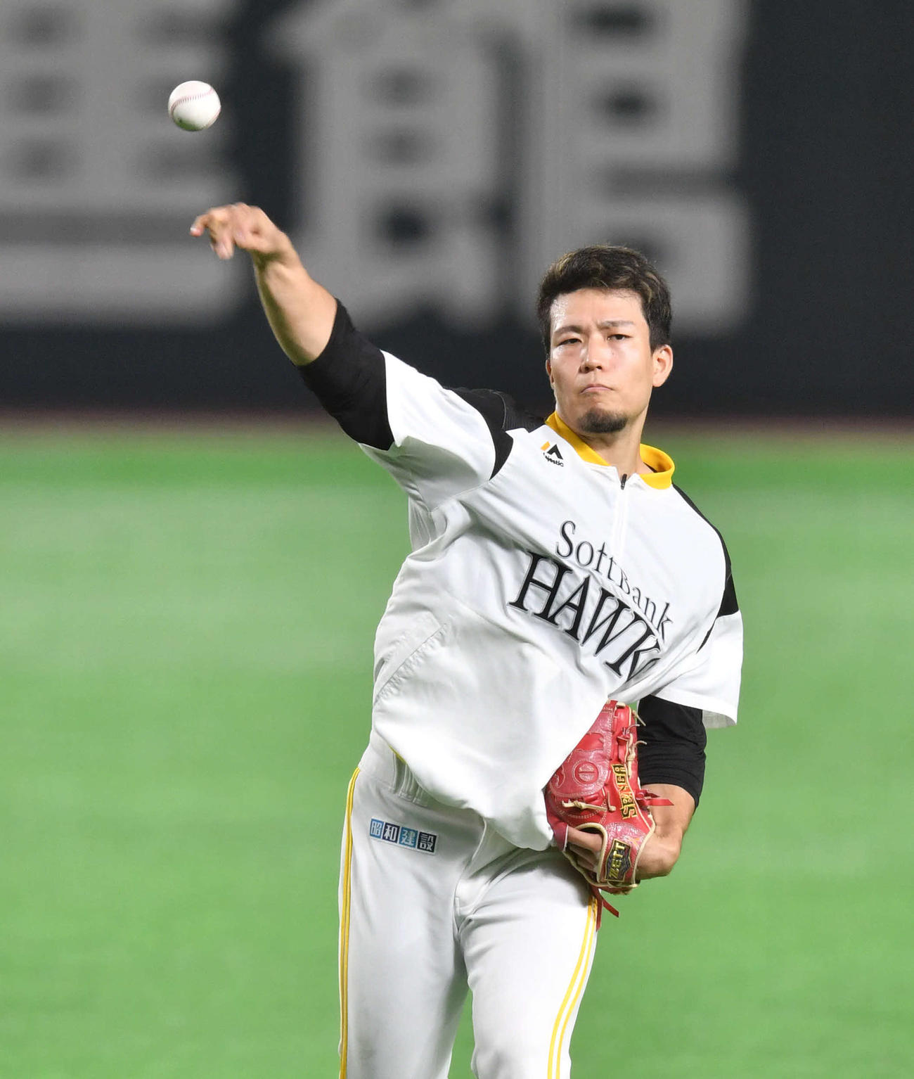 ロッテ3連戦の初戦に先発予定の千賀（撮影・岩下翔太）