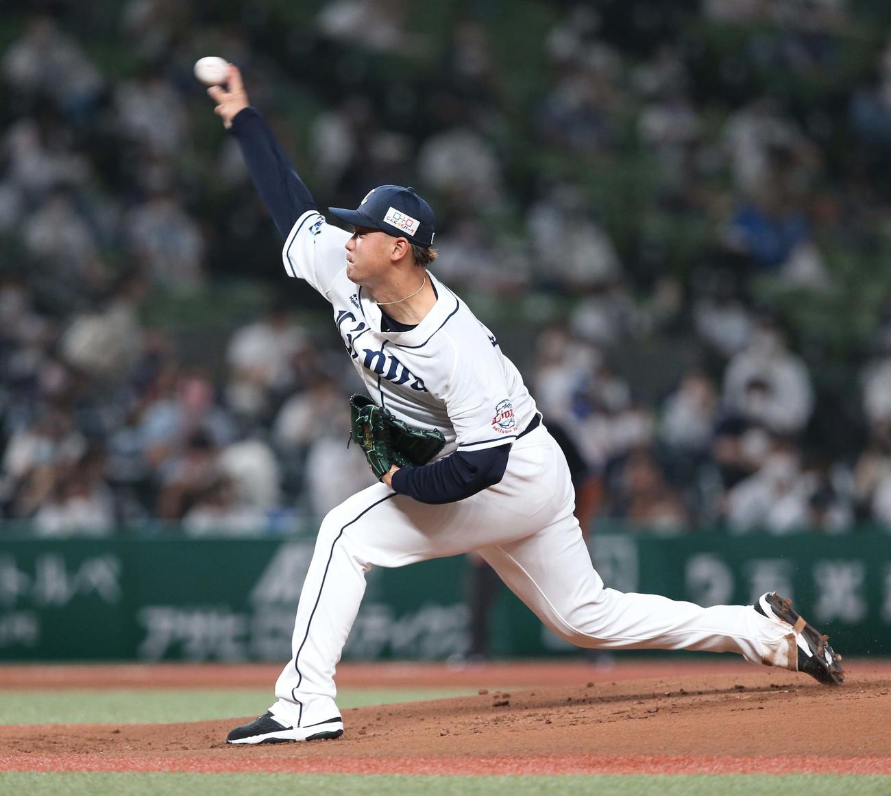 西武対日本ハム　西武先発の高橋（撮影・黒川智章）