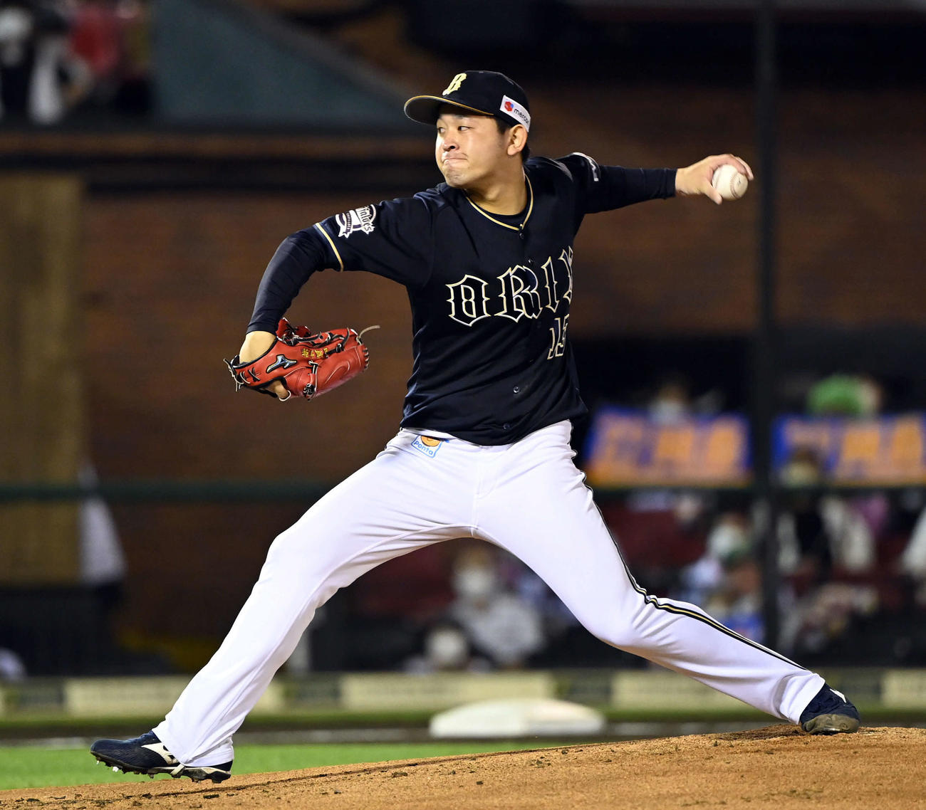 楽天対オリックス　オリックス先発の宮城（撮影・たえ見朱実）