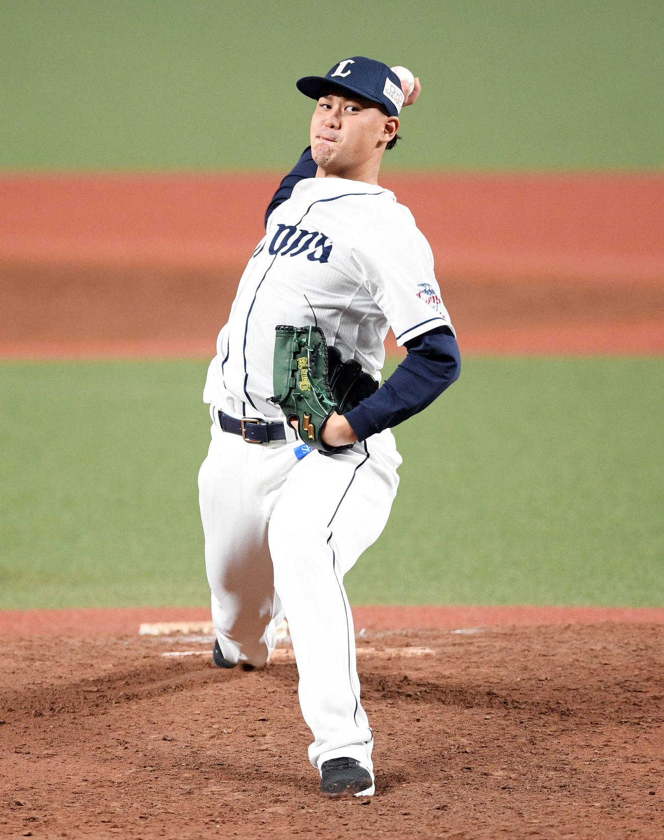 西武対日本ハム　力投する西武先発の高橋（撮影・滝沢徹郎）