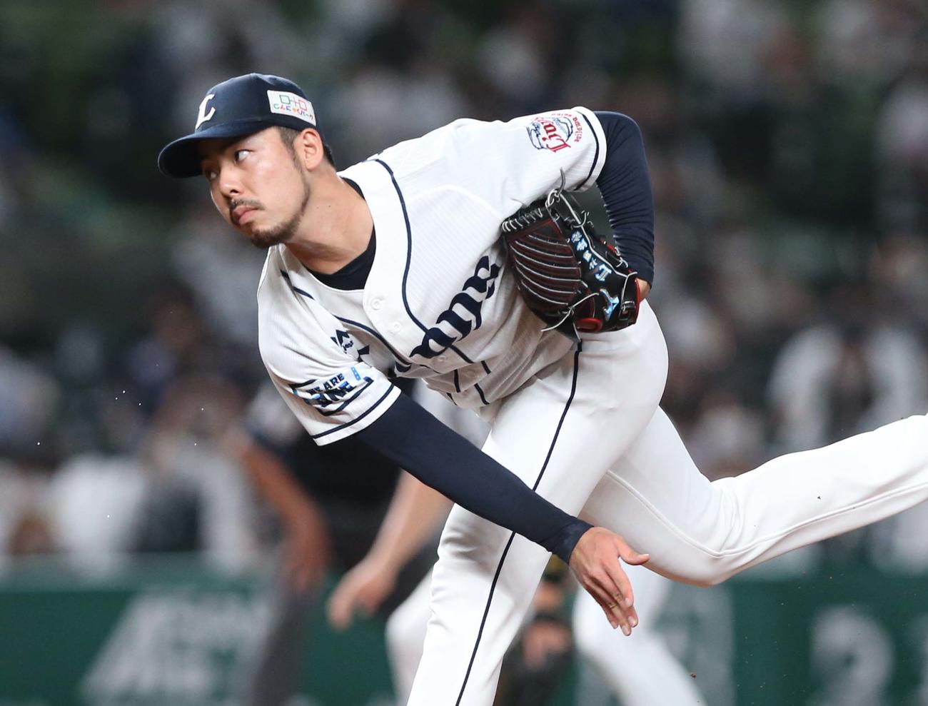西武対日本ハム　西武先発の本田（撮影・黒川智章）