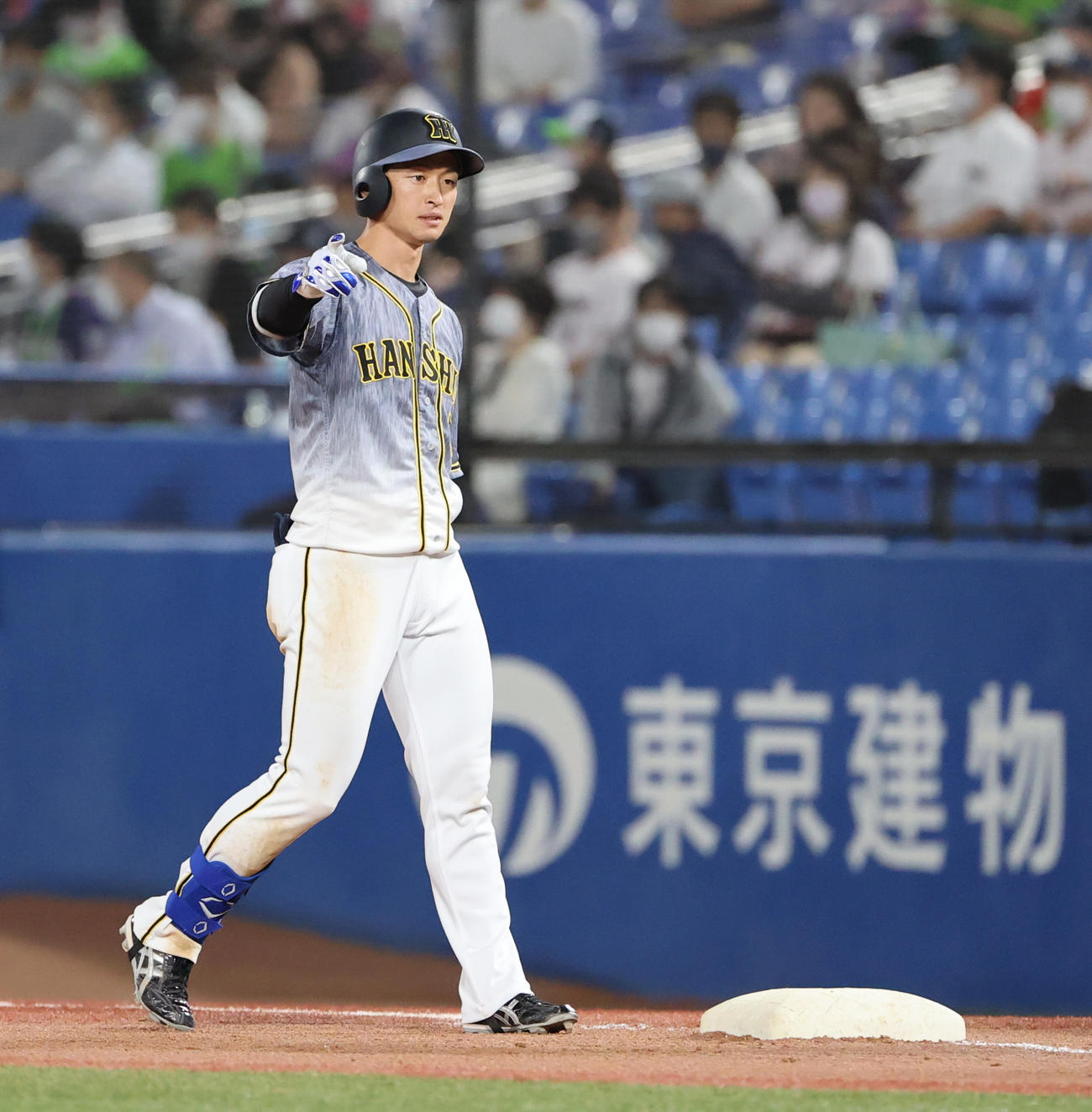 ヤクルト対阪神　6回表阪神無死、右前打で猛打賞とする近本（撮影・清水貴仁）