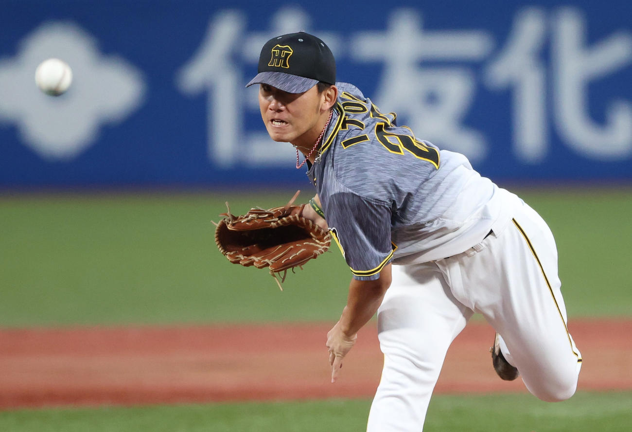 ヤクルト対阪神　阪神先発の伊藤将（撮影・清水貴仁）