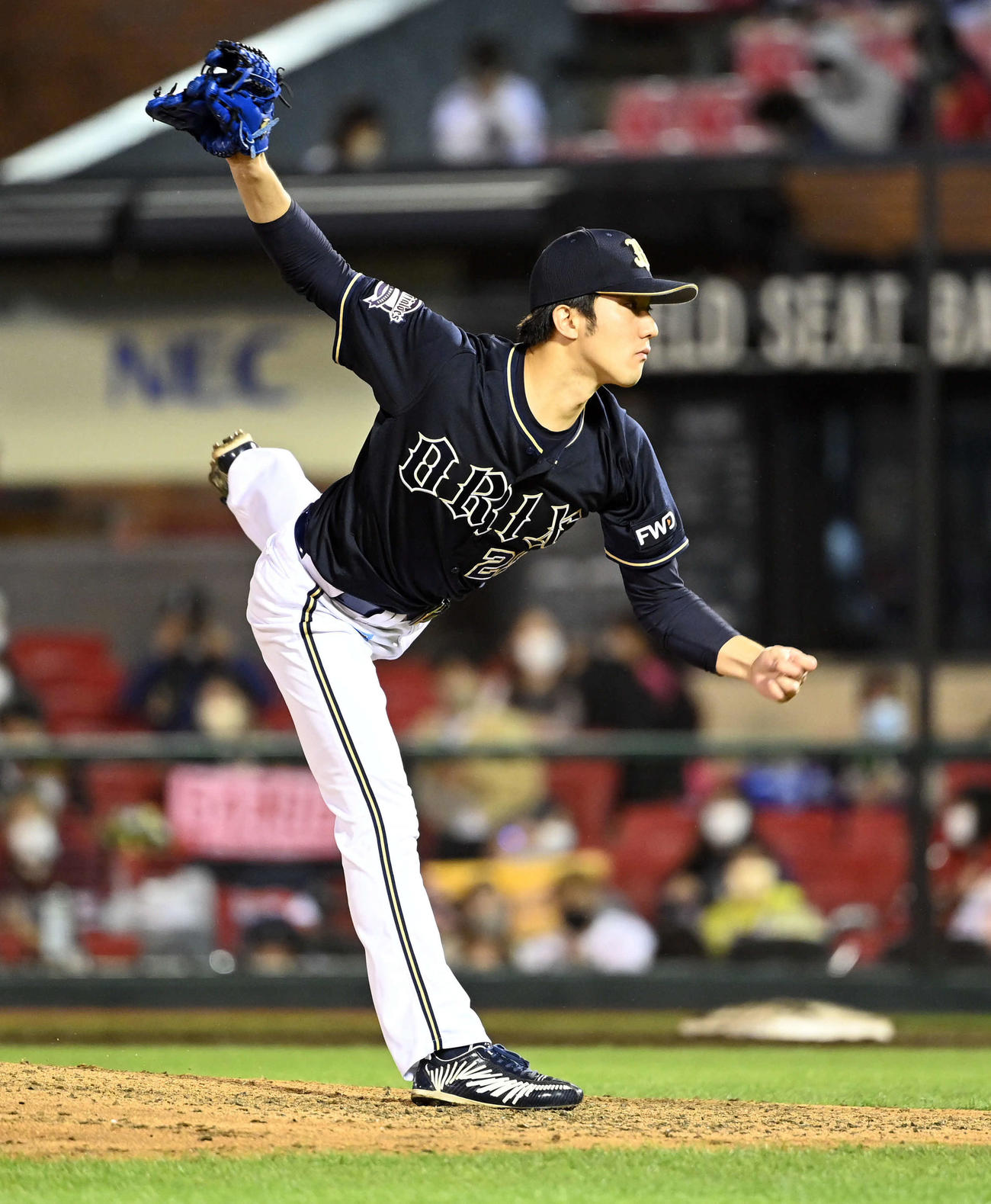 楽天対オリックス　今季6勝目を挙げたオリックス田嶋（撮影・たえ見朱実）