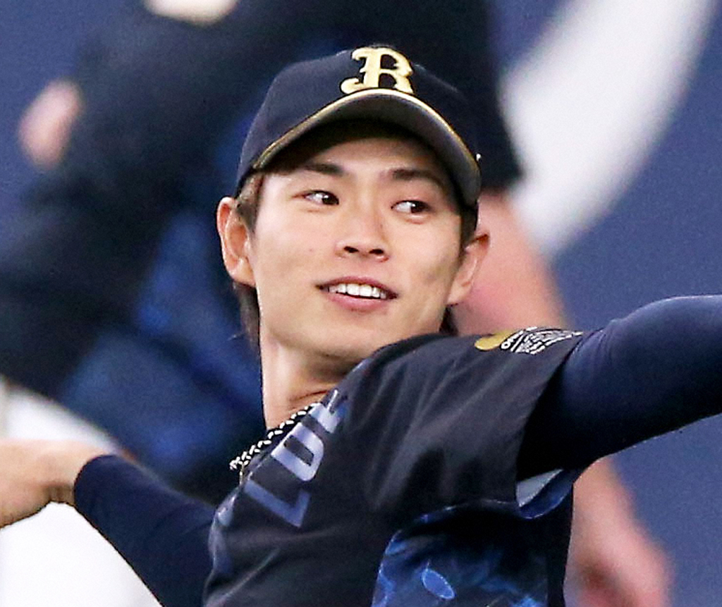 オリックス山岡泰輔（2021年4月撮影）
