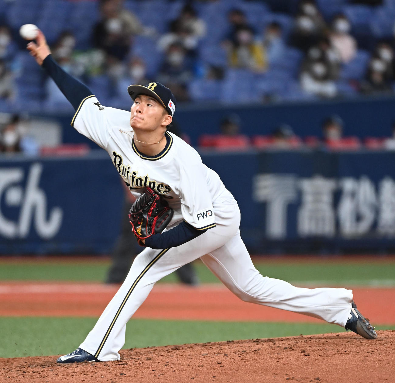 オリックス対西武22回戦　オリックス先発の山本（撮影・前岡正明）