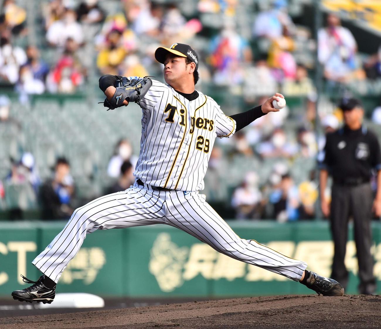 阪神対中日　阪神先発の高橋（撮影・上田博志）