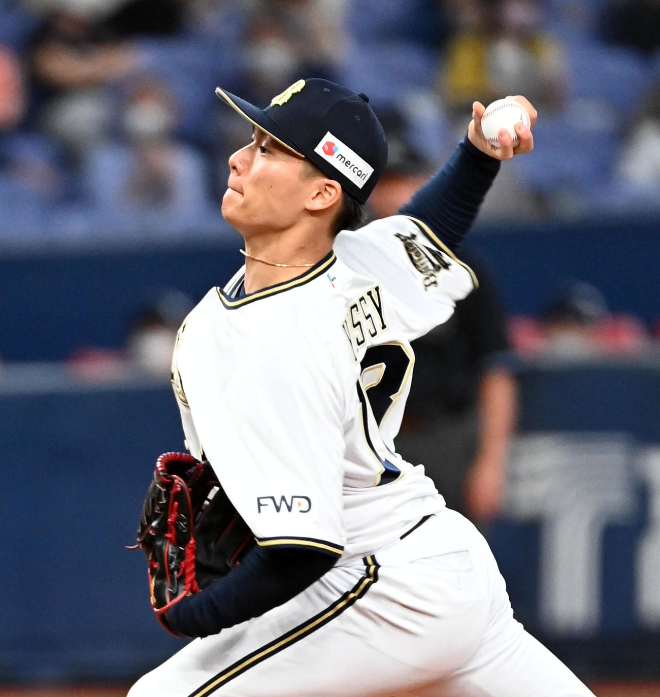 オリックス対西武　オリックス先発の山本由伸（撮影・前岡正明）