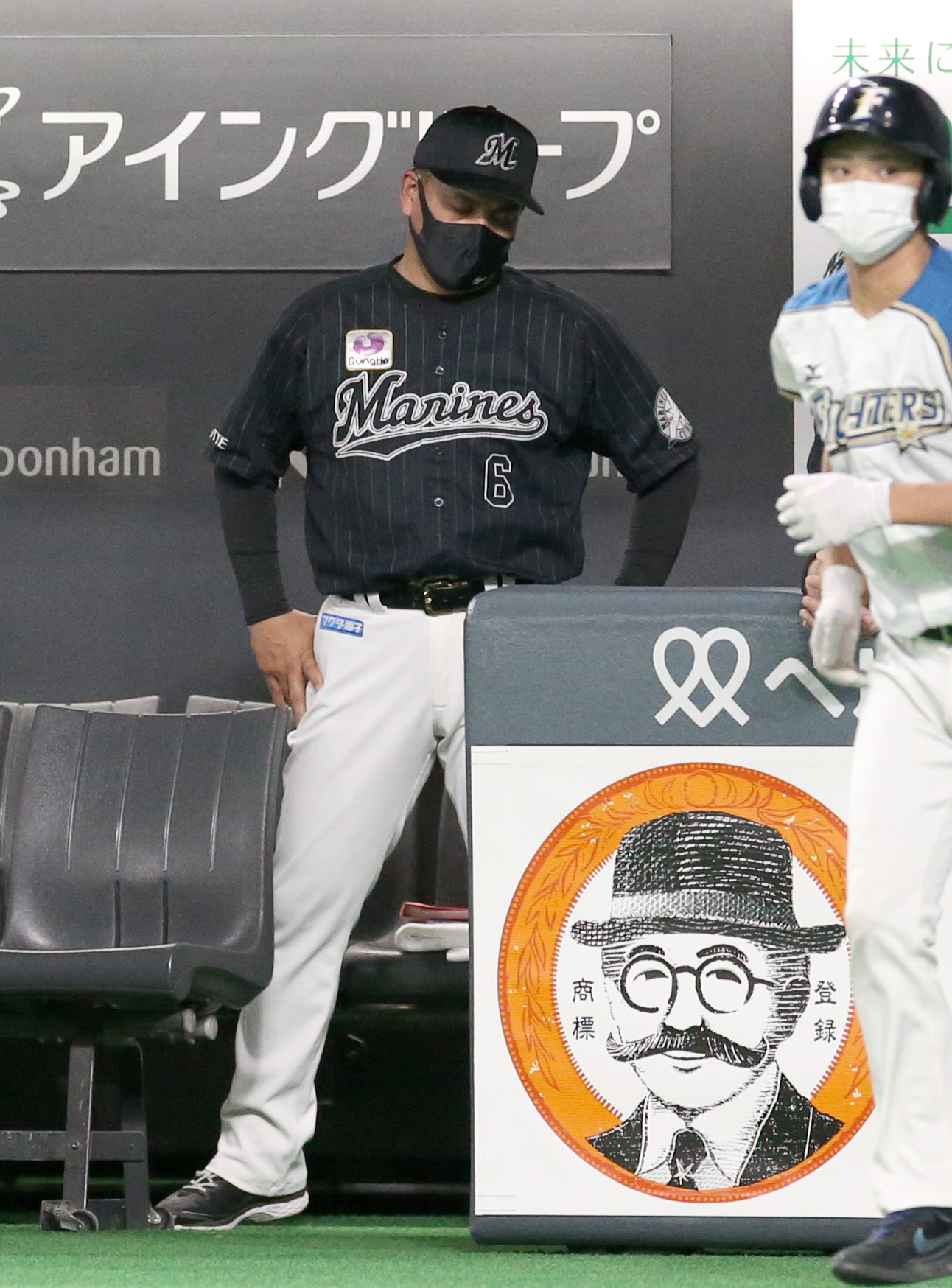 日本ハム対ロッテ　日本ハムに敗れがっかりした様子のロッテ井口監督（撮影・佐藤翔太）