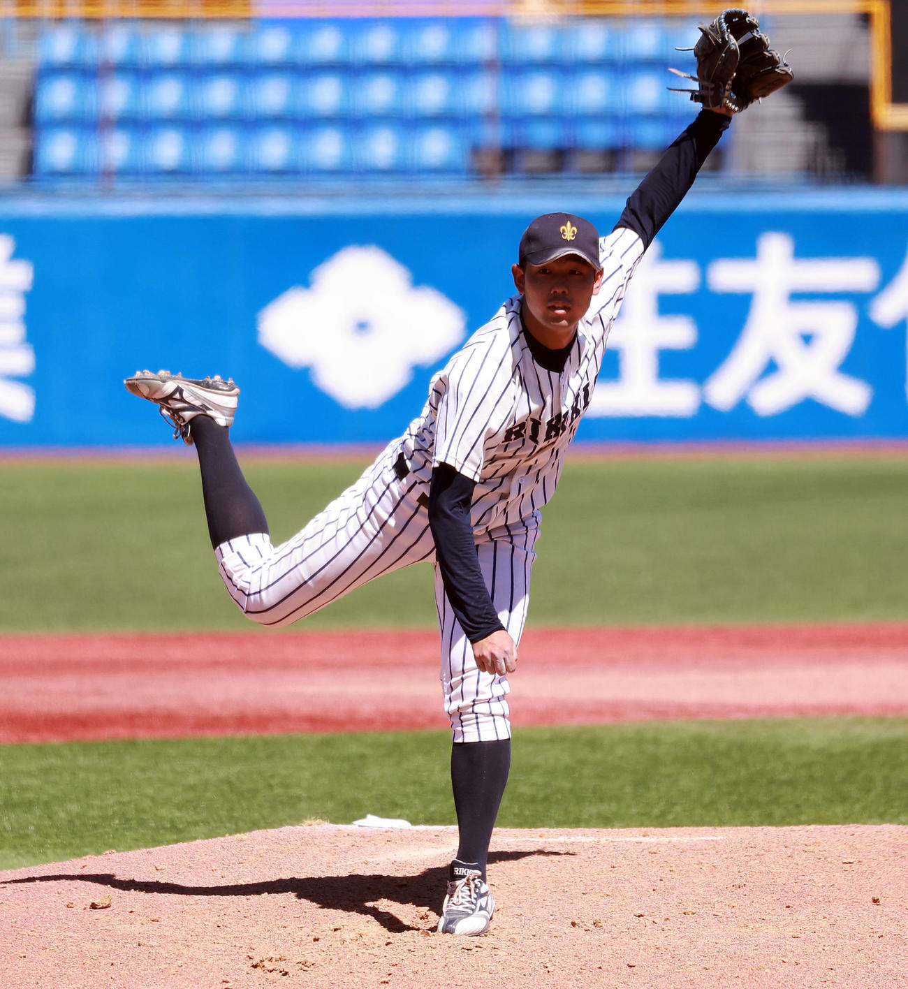 立大対早大　立大先発の池田陽（撮影・浅見桂子）