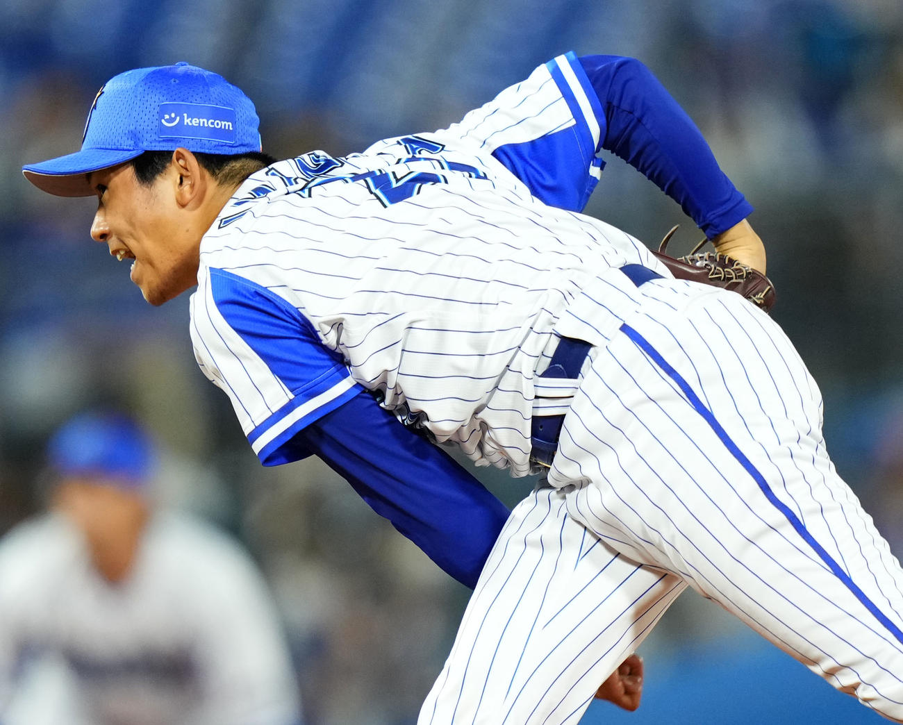DeNA対中日　力投するDeNA先発の今永（撮影・横山健太）