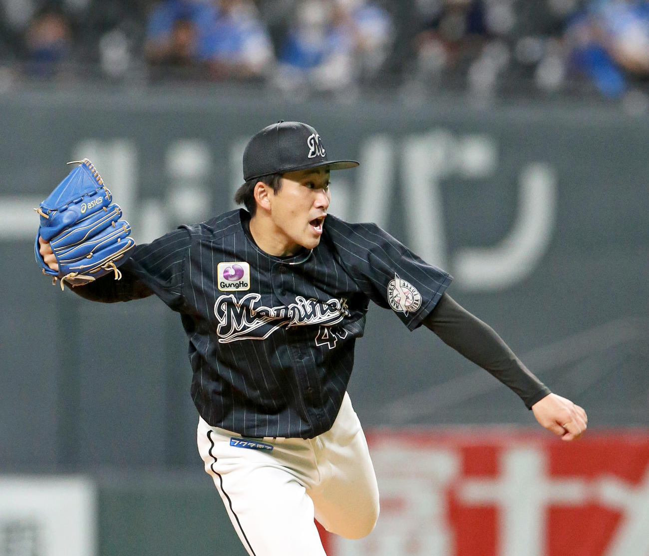 力投するロッテ小島（撮影・佐藤翔太）