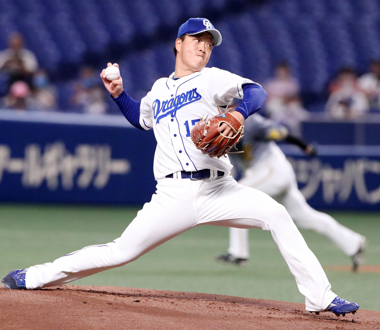 中日対阪神　阪神戦に先発する柳（撮影・加藤哉）