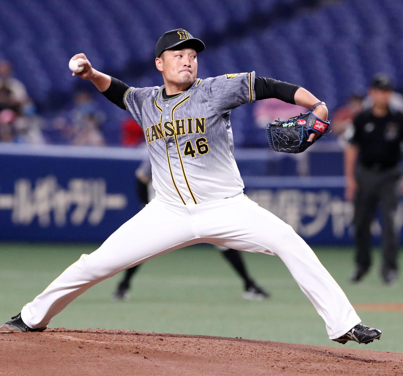 中日対阪神　中日戦に先発する秋山（撮影・加藤哉）
