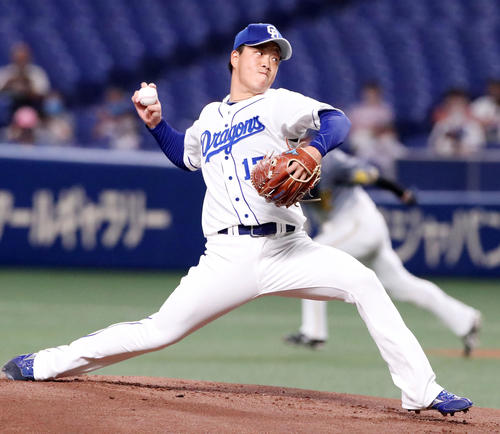 中日対阪神　阪神戦に先発する柳（撮影・加藤哉）