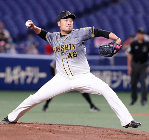 中日対阪神　中日戦に先発する秋山（撮影・加藤哉）