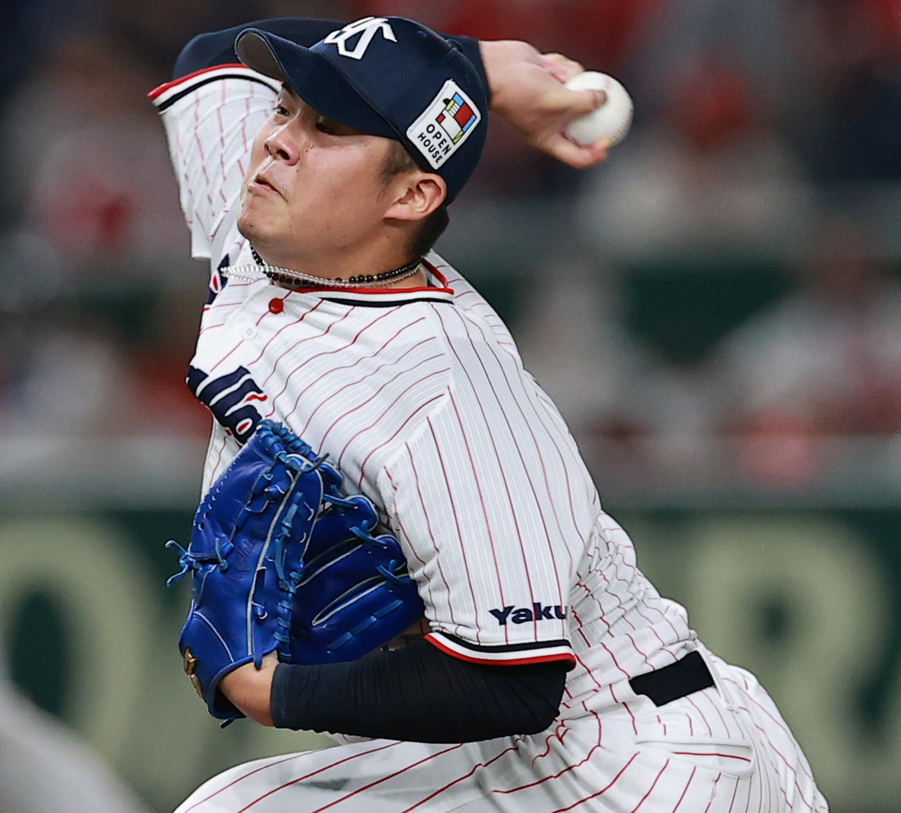 ヤクルト対広島　力投するヤクルト清水（撮影・野上伸悟）