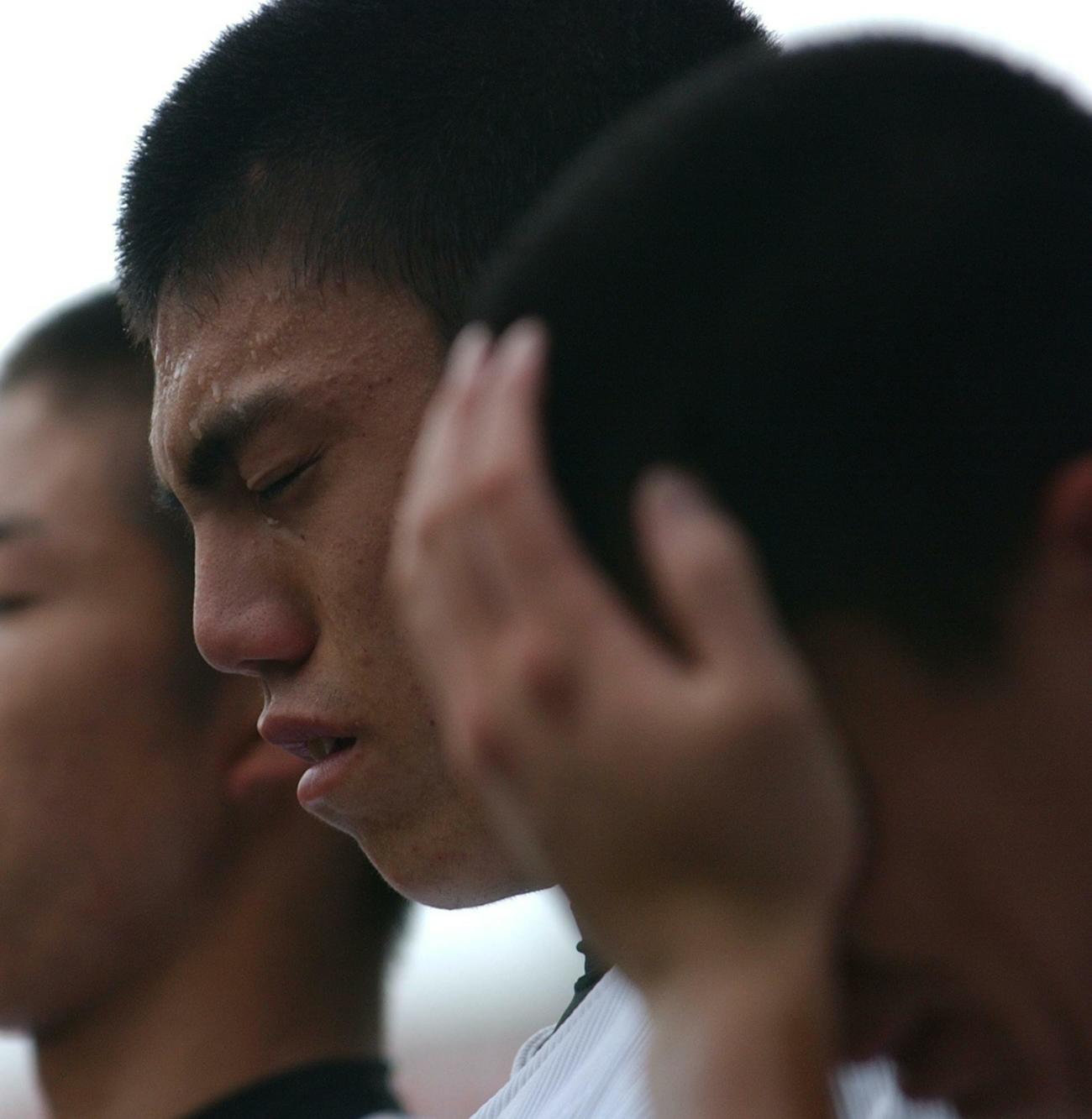03年８月、岩国に10失点の末、敗退した広陵エース西村健太朗は試合終了後、涙を流した