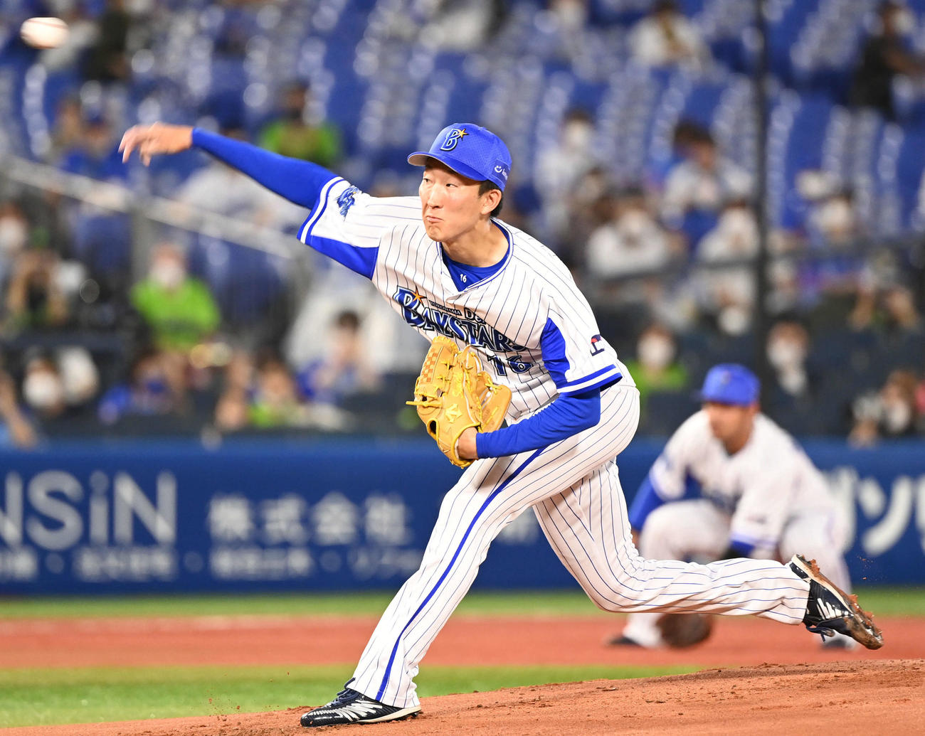 DeNA対ヤクルト　力投するDeNA先発の大貫（撮影・山崎安昭）