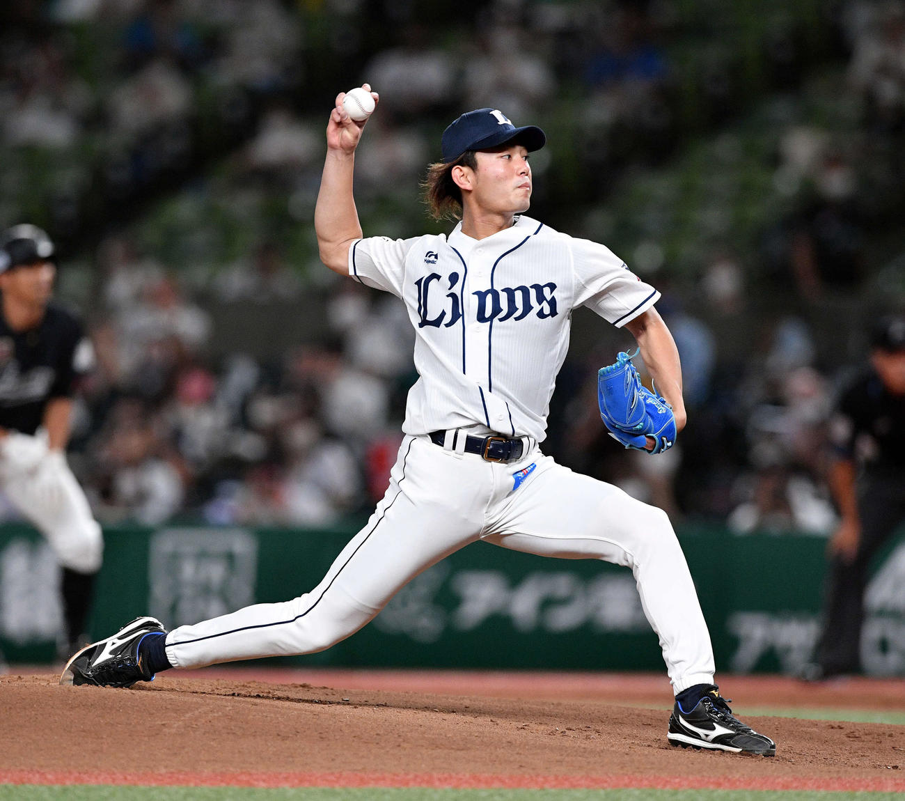 西武対ロッテ　西武先発の今井（撮影・滝沢徹郎）