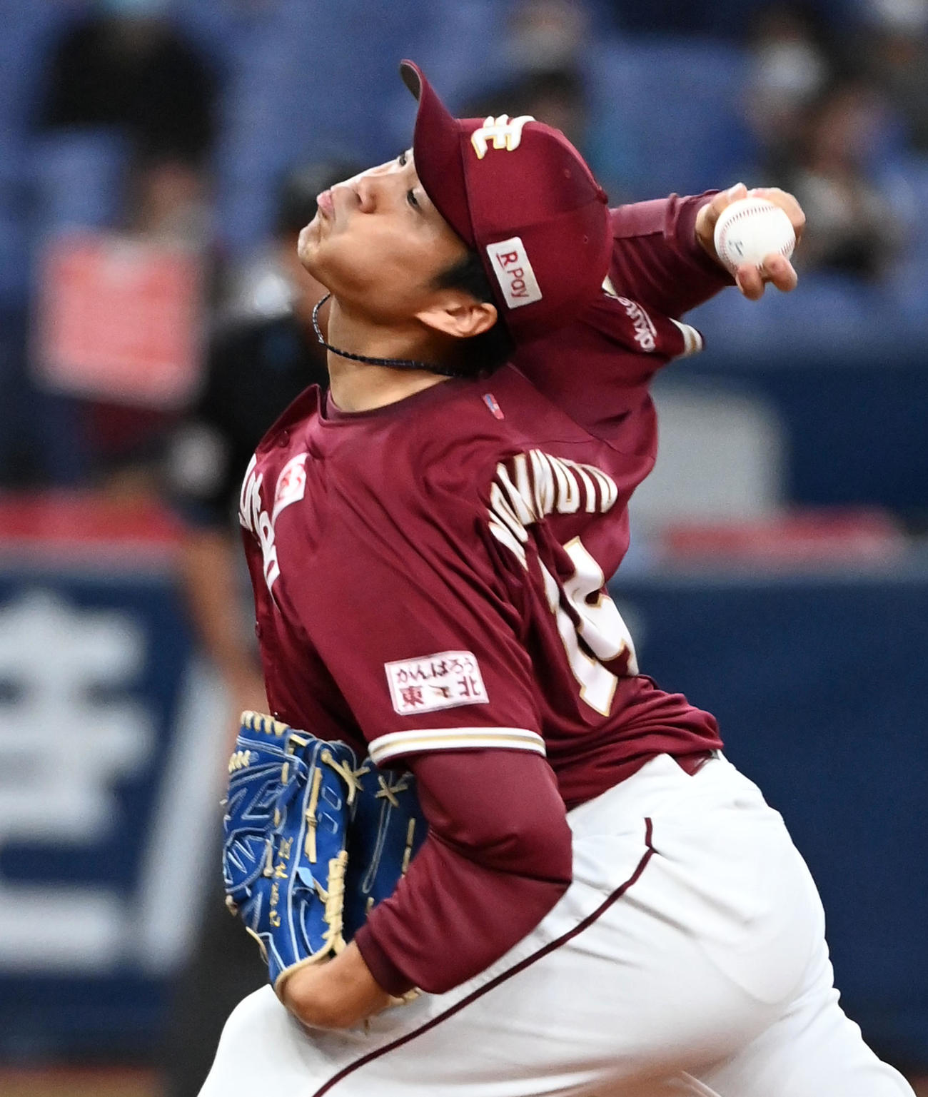 オリックス対楽天　楽天先発の則本昂（撮影・前岡正明）