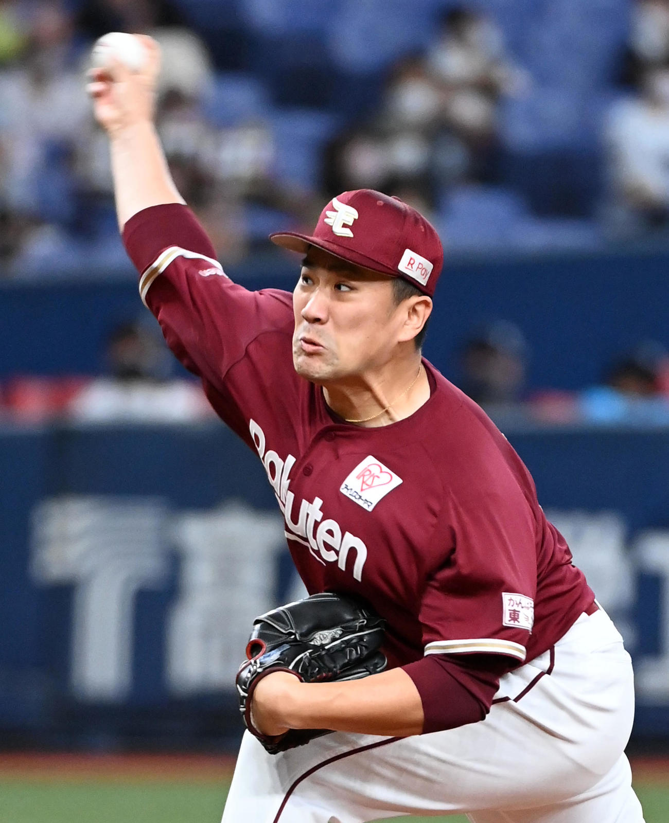オリックス対楽天　楽天先発の田中将（撮影・前岡正明）