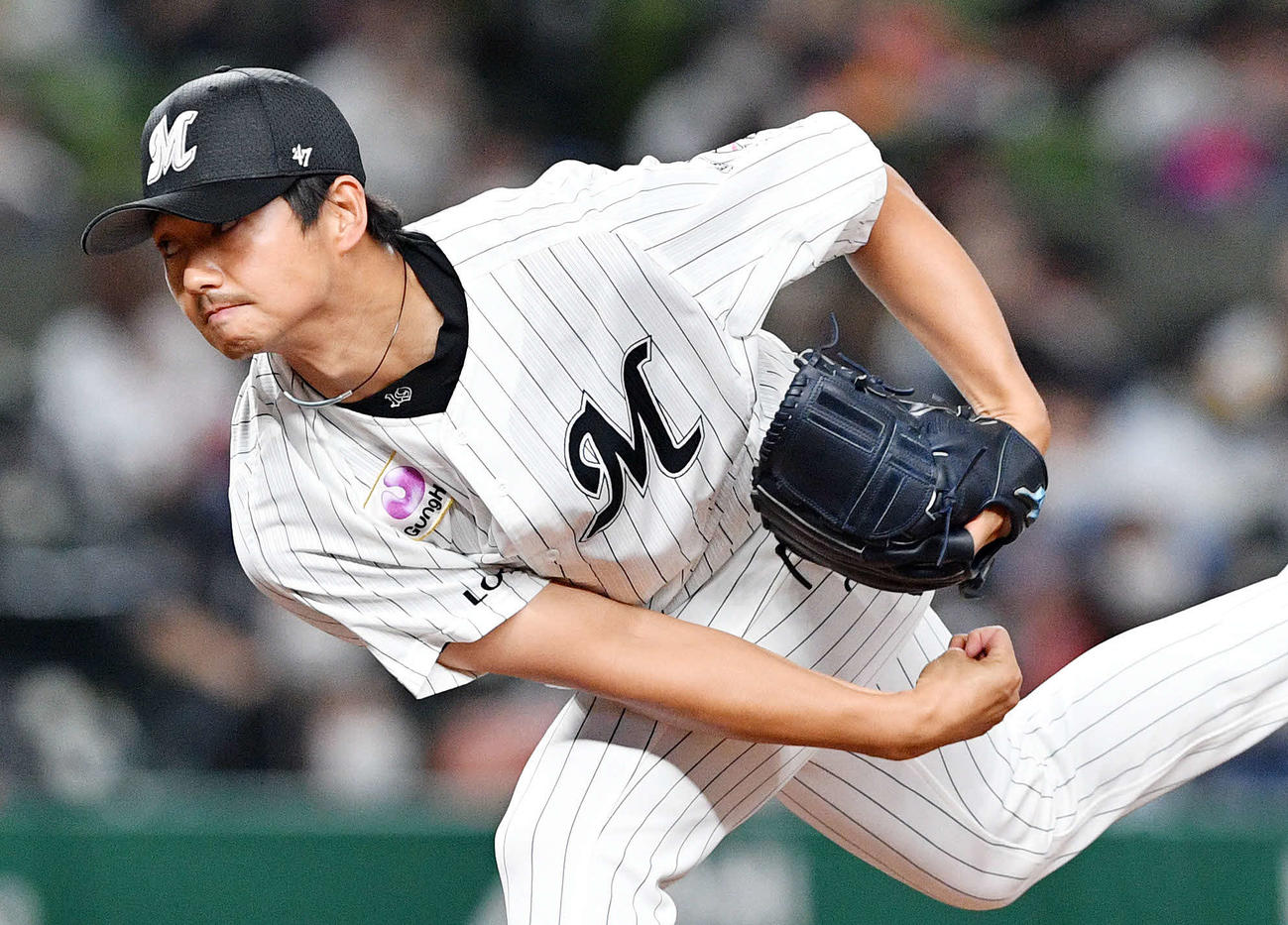 ロッテ唐川侑己（2021年9月25日撮影）