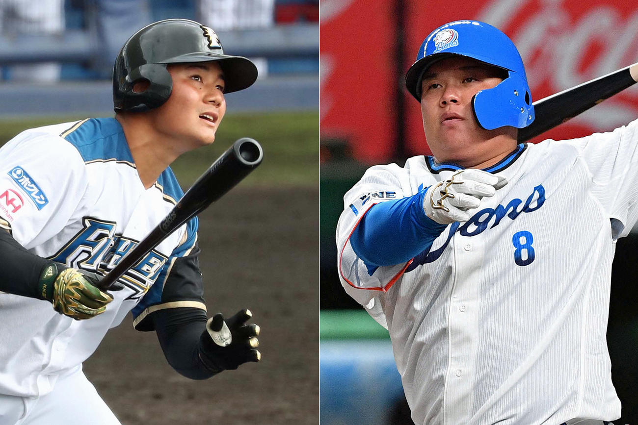西武渡部健人（右）日本ハム清宮幸太郎