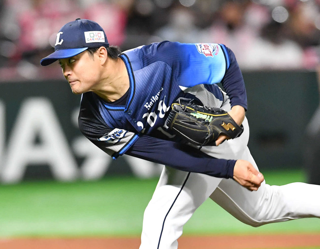 ソフトバンク対西武　西武先発の松本（撮影・岩下翔太）