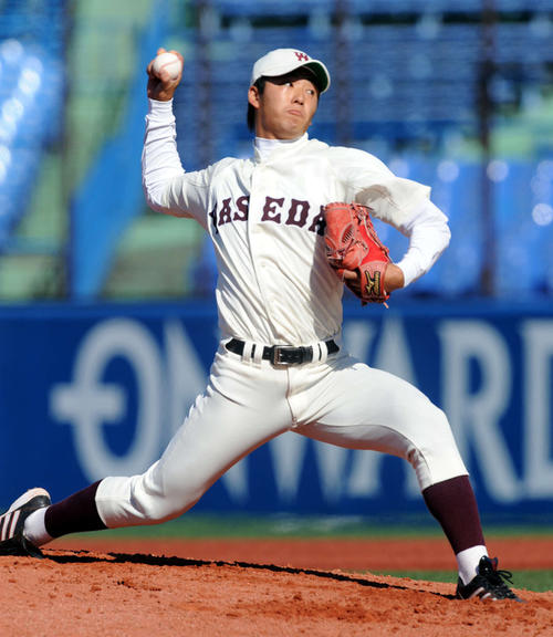 10年9月25日 東京6大学野球 早大対明大 早大・斎藤佑樹は6大学通算29勝目を挙げた