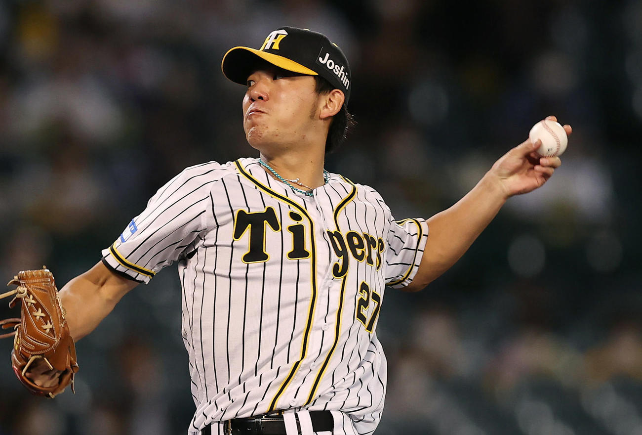 先発し力投する阪神伊藤将（撮影・前田充）