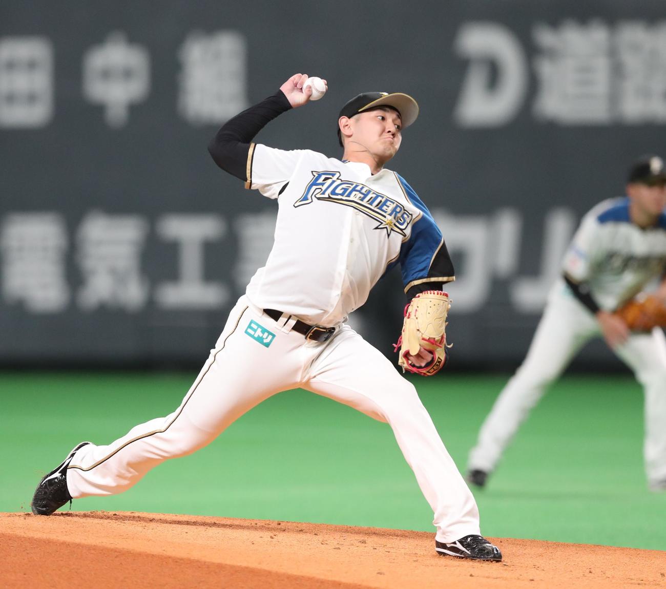 日本ハム対西武　日本ハム先発の立野（撮影・黒川智章）