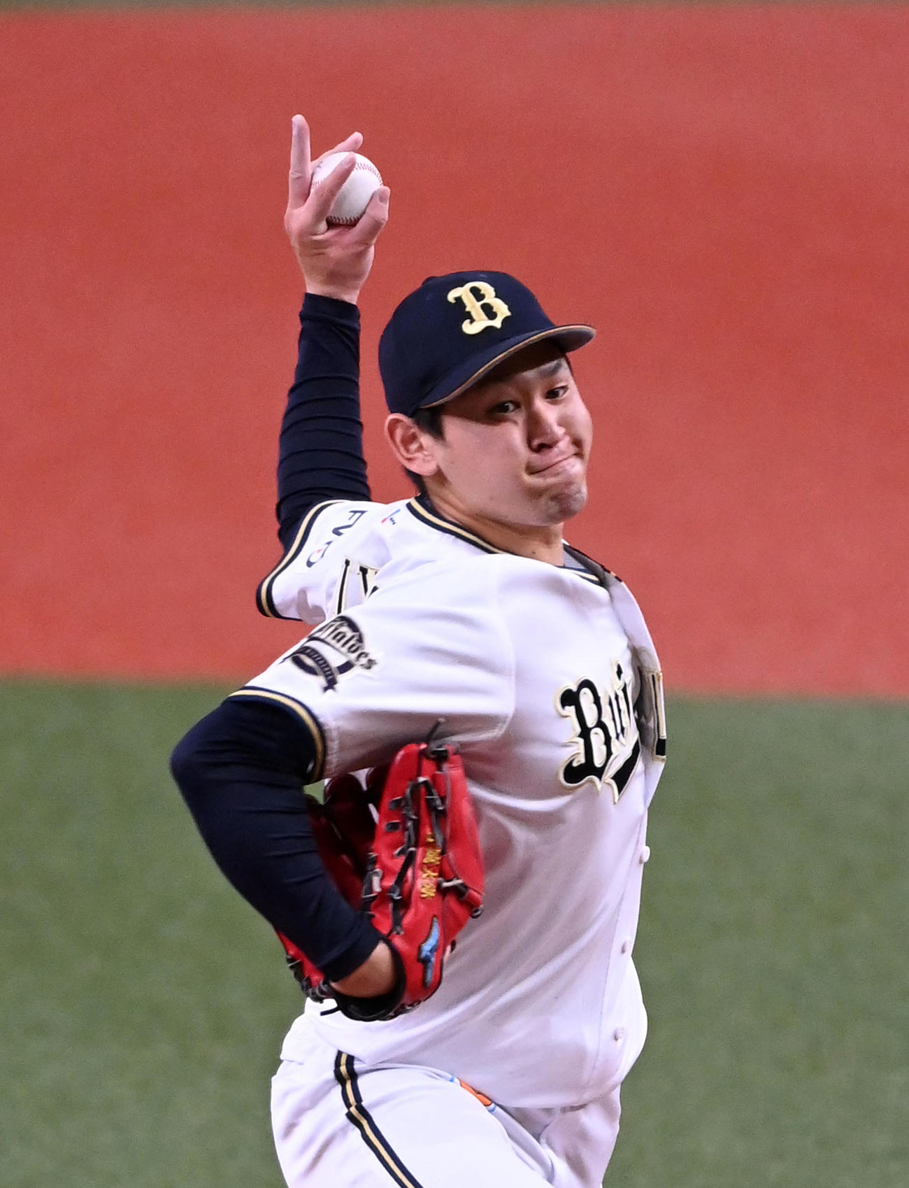 オリックス対ソフトバンク　オリックス先発の宮城（撮影・前岡正明）