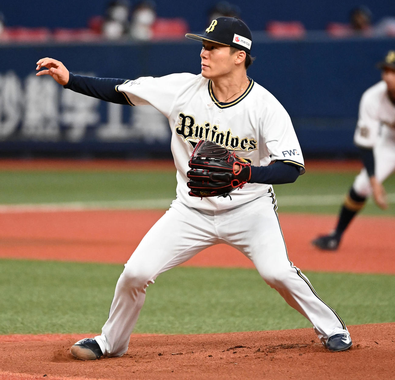 オリックス対ソフトバンク　オリックス先発の山本由伸（撮影・前岡正明）