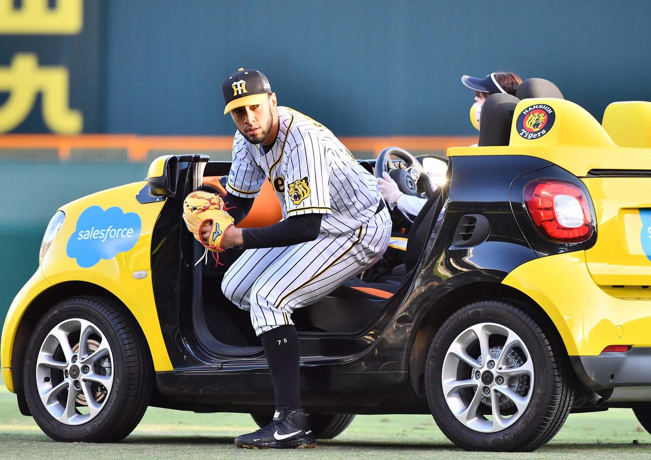 阪神対中日　9回に登場したスアレス（撮影・上田博志）