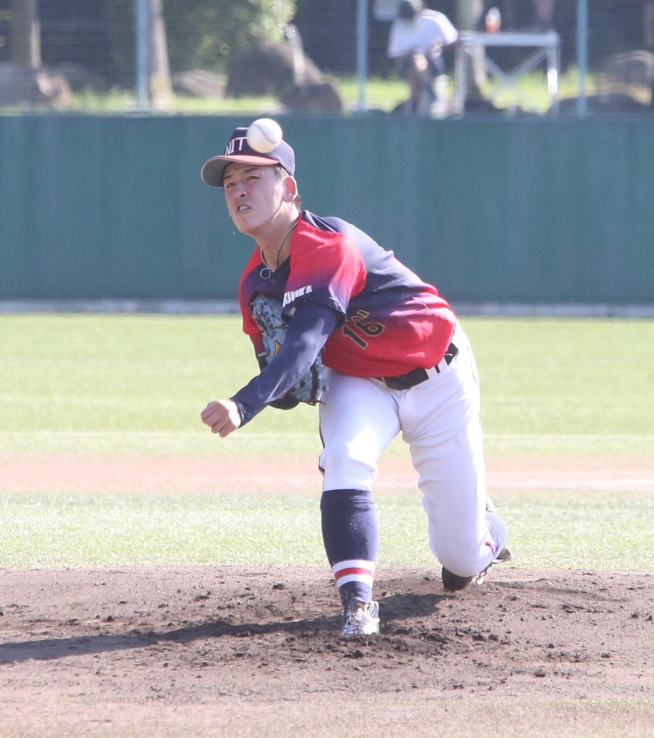 西日本工大・隅田知一郎投手（21年10月3日撮影）