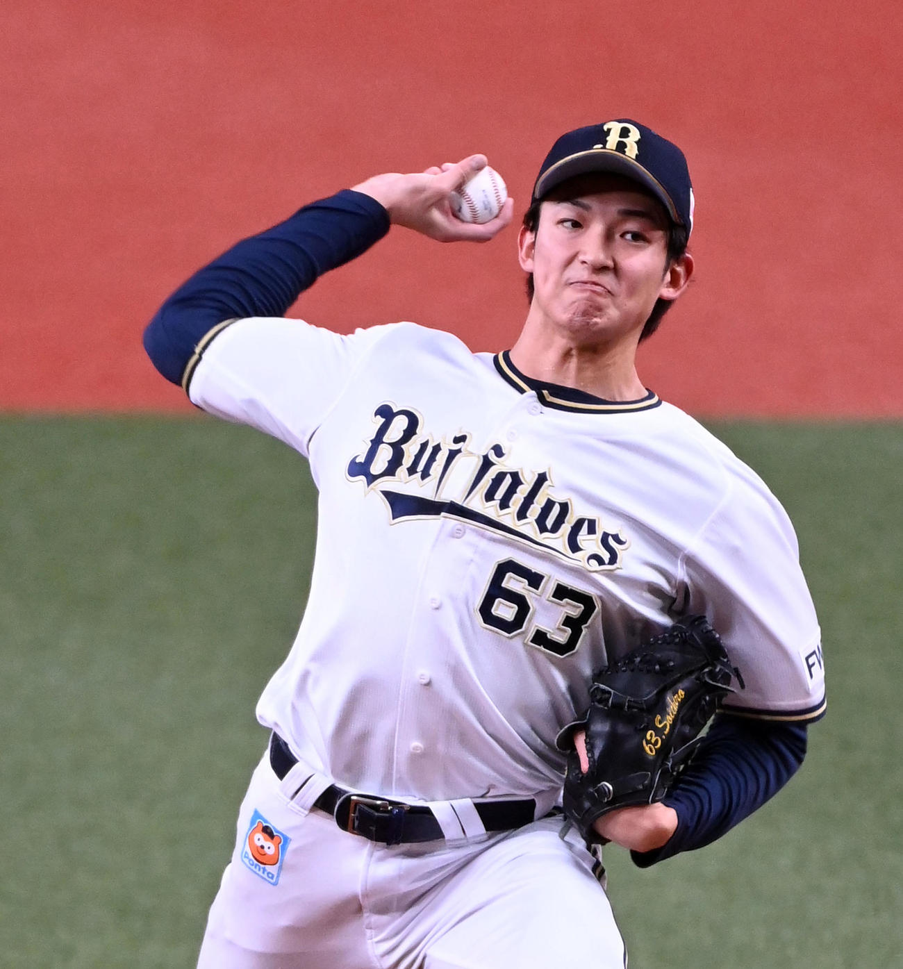 オリックス対日本ハム　オリックス先発の山崎颯（撮影・前岡正明）