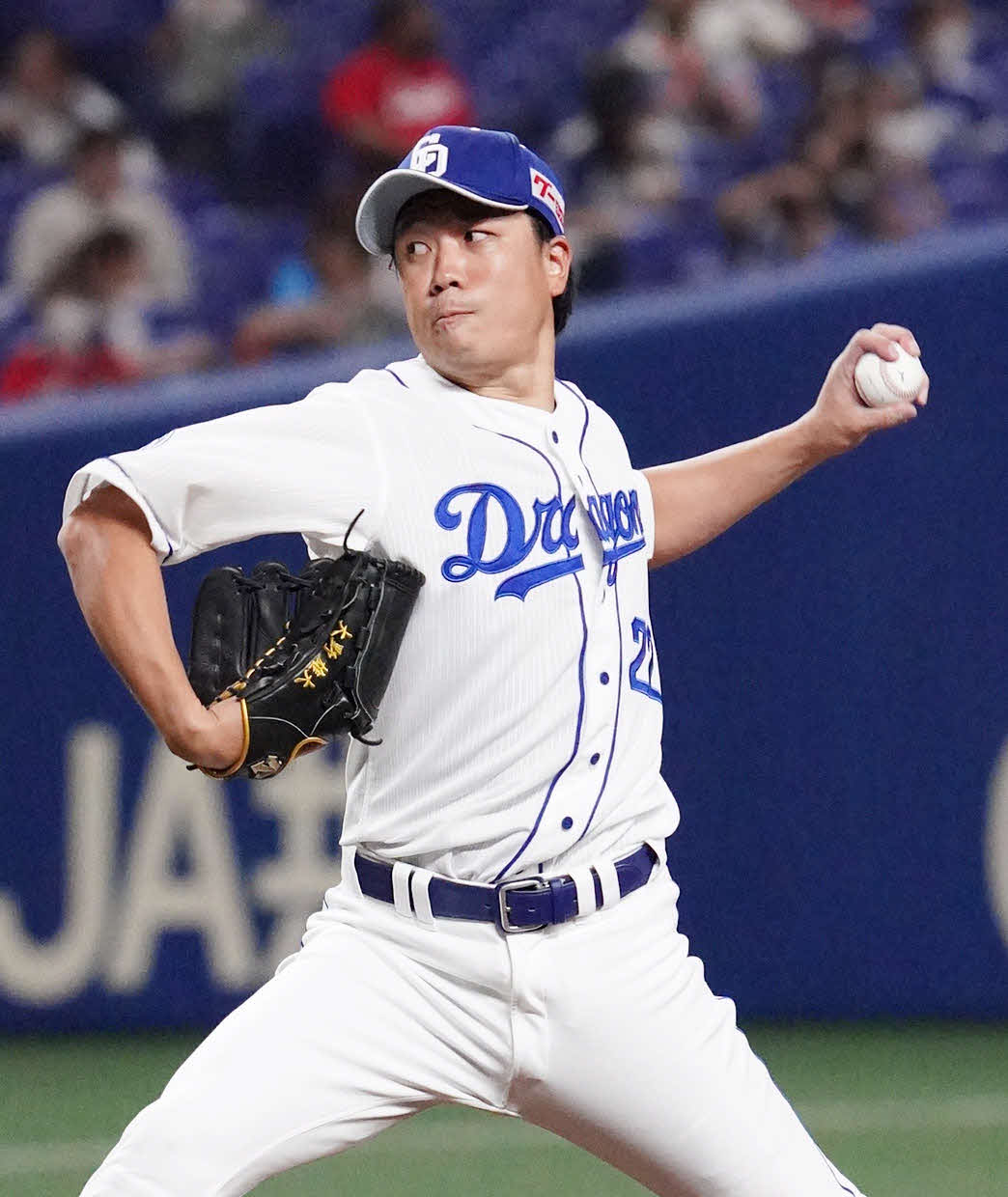 中日対広島　中日先発の大野雄（撮影・森本幸一）