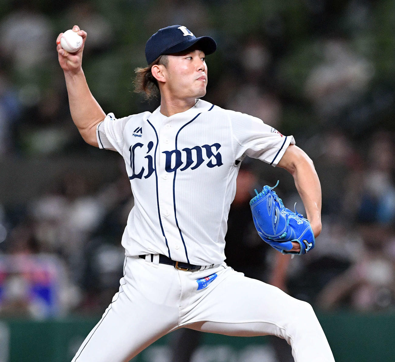 西武対ソフトバンク　西武先発の今井（撮影・滝沢徹郎）