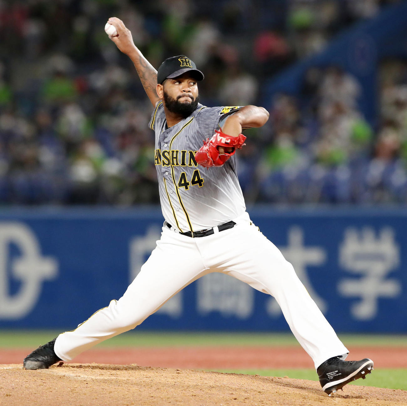 ヤクルト対阪神　6回裏、阪神2番手で登板するアルカンタラ（撮影・加藤哉）
