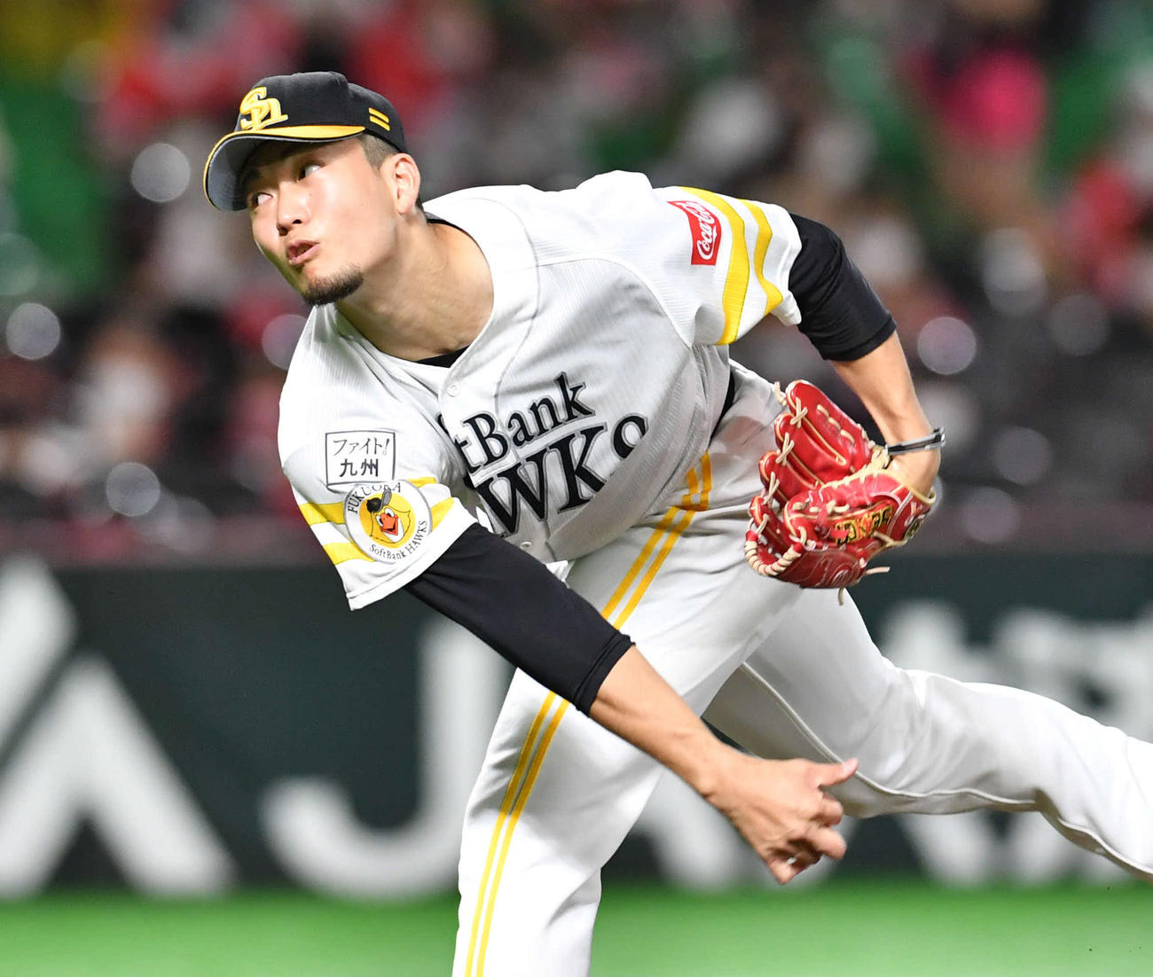 ソフトバンク対オリックス　ソフトバンク先発の千賀（撮影・岩下翔太）
