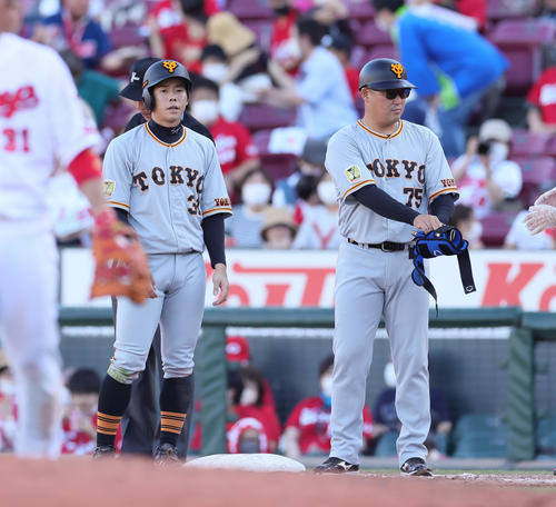 巨人松原聖弥 25試合連続安打で 世界の王 に並んだ プロ野球写真ニュース 日刊スポーツ